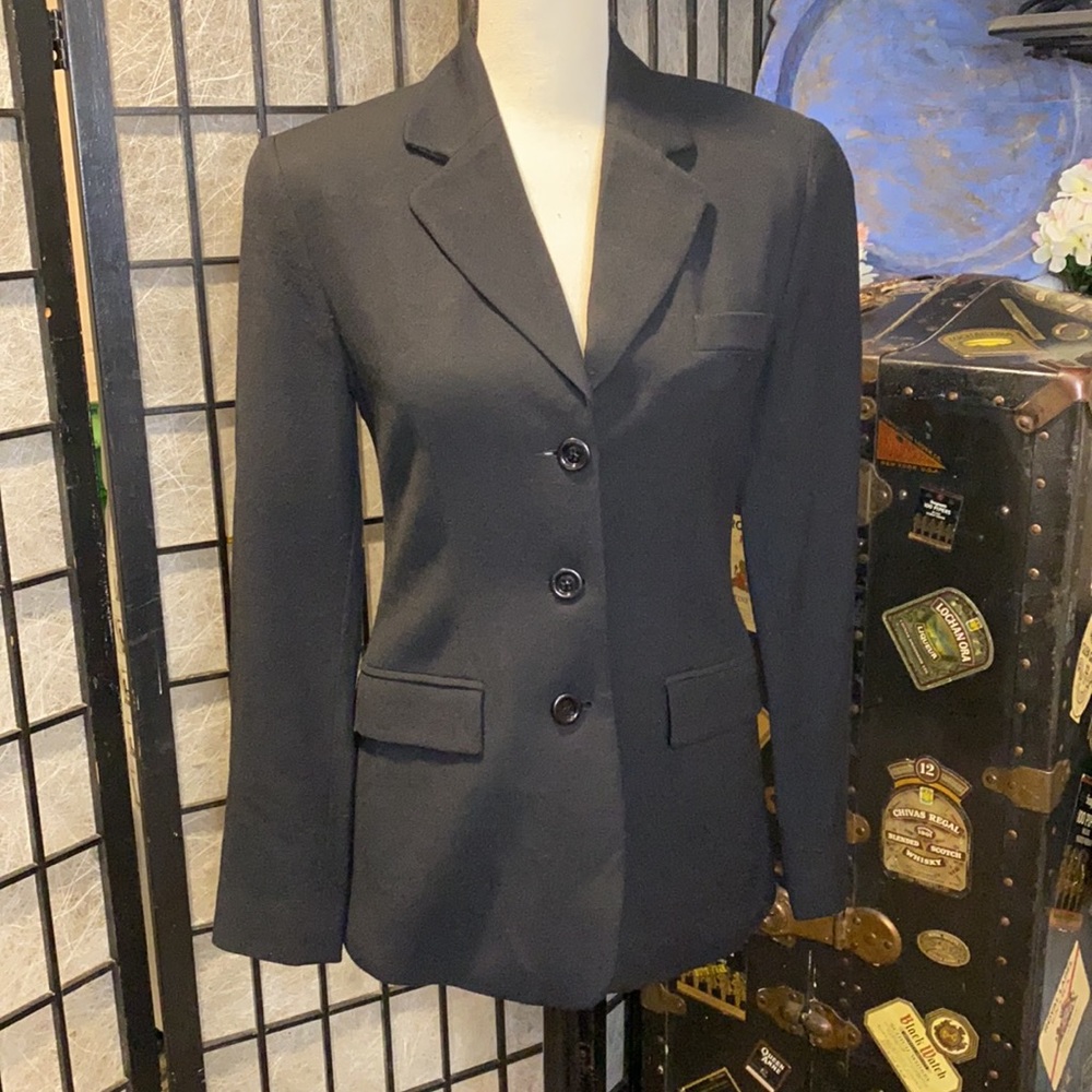 Femme de Carriere 100% Wool Black Jacket